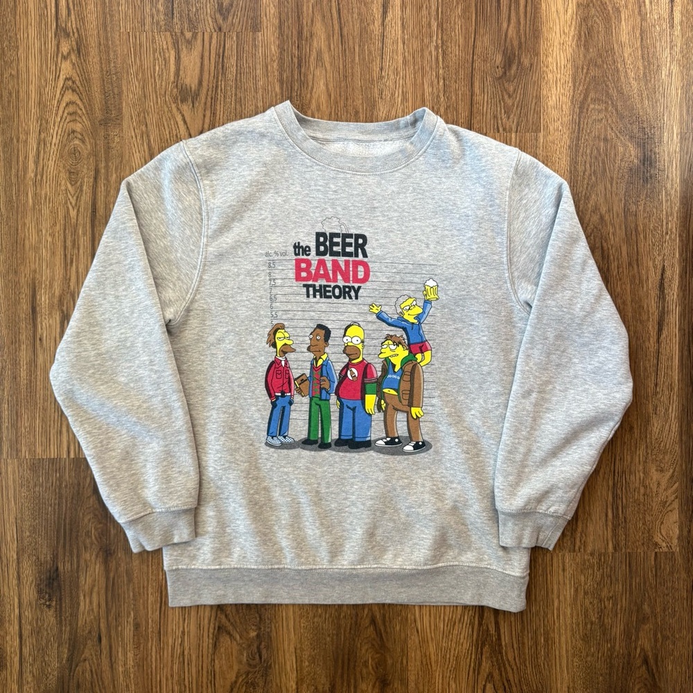Grey The Simpsons TV Show Crewneck Sweater